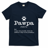 Funny Dog Grandpa Pawpa Defintion T-Shirt - Navy Blue
