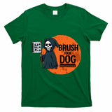 Funny Dog Groomer Brush Your Dog Grooming Reaper Halloween T-Shirt - Irish Green
