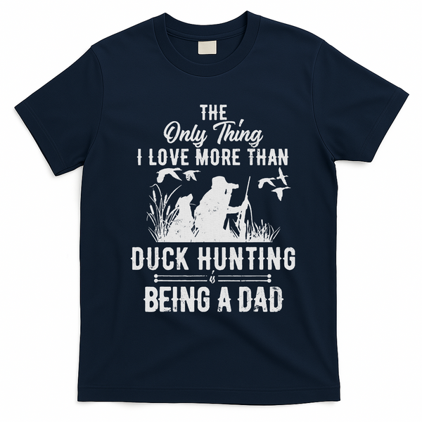 Funny Duck Hunting With Dad Dog Gift For Duck Hunting T-Shirt - Navy Blue