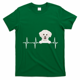 Funny Dog Heartbeat For Bichons Frise Lovers T-Shirt - Irish Green
