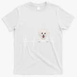 Funny Dog Heartbeat For Bichons Frise Lovers T-Shirt - White