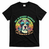 Funny Dog Hot Chocolate Milk Lovers Funny Gift T-Shirt - Black