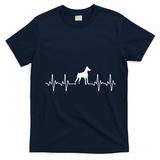 funny Doberman Heartbeat For Doberman Lover T-Shirt - Navy Blue