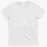 funny Doberman Heartbeat For Doberman Lover T-Shirt - White