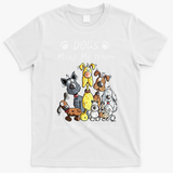 Funny Dogs Make Me Happy Humans Make My Head Hurt Funny Dog Lover T-Shirt - White