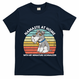Funny Dog Mom And Yoga Lover Miniature Schnauzer Meaningful Gift T-Shirt - Navy Blue