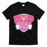 Funny Dad Patrol Dog Mom, Dad For Women T-Shirt - Black