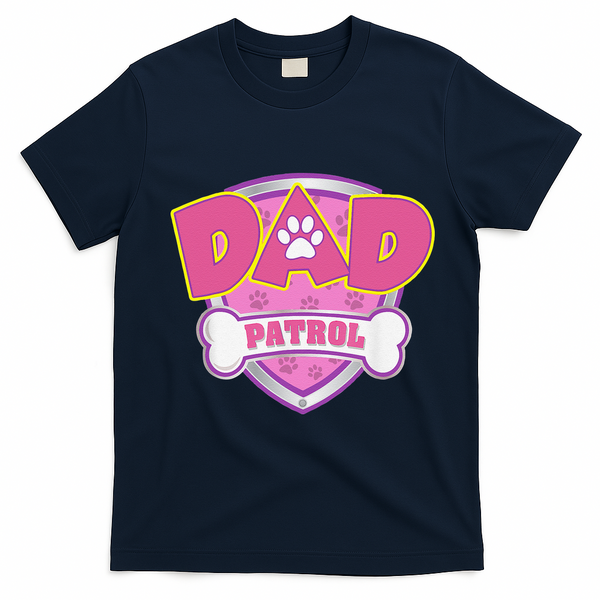 Funny Dad Patrol Dog Mom, Dad For Women T-Shirt - Navy Blue