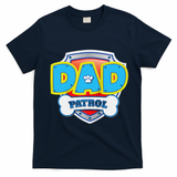 Funny Dad Patrol Dog Gift Birthday Party T-Shirt - Navy Blue