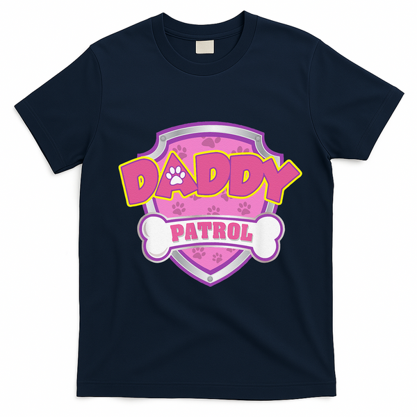 Funny Daddy Patrol Dog Mom, Dad For Women Gift T-Shirt - Navy Blue