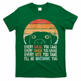 Funny Dog Retro Dog Ill Be Watching You Dog Dog Lover T-Shirt - Irish Green
