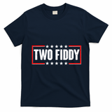 Funny Distressed Two Fiddy Celebrate 250 Years American USA Birthday Anniversary T-Shirt - Navy Blue
