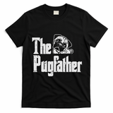 Fathers Day The Pug Father Pug Daddy Papa Fur Dad Dog Owner T-Shirt - Black