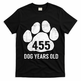 Funny Dog Years Old Vintage 65th Birthday Gag Gift T-Shirt - Black