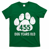 Funny Dog Years Old Vintage 65th Birthday Gag Gift T-Shirt - Irish Green