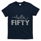 Fifty EST 1973 Born In 1973 50th Birthday T-Shirt - Navy