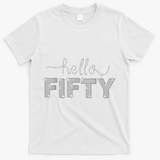 Fifty EST 1973 Born In 1973 50th Birthday T-Shirt - White