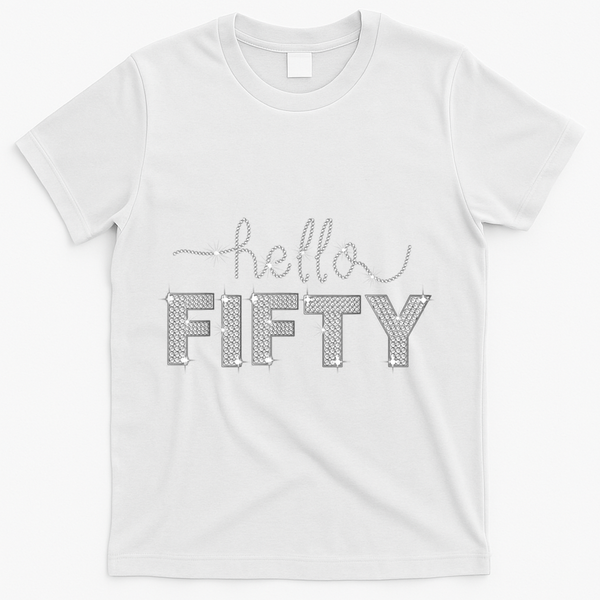 Fifty EST 1973 Born In 1973 50th Birthday T-Shirt - White