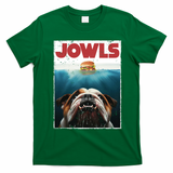 Funny English Bulldog Jowls Burger Bully Dog Mom Dog Dad T-Shirt - Irish Green