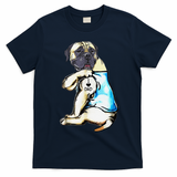 Funny English Mastiff Dog I Love Dad Tattoo English Mastiff T-Shirt - Navy Blue
