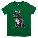 Funny French Bulldog Frenchie Black And White T-Shirt - Irish Green