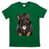 Funny French Bulldog Frenchie Rap Hip Hop R&B T-Shirt - Irish Green