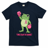 Funny Frog Chemo We Fight At Dawn Breast Cancer T-Shirt - Navy Blue