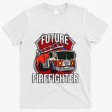 Future Firefighter Fire Fire Truck Car Gift T-Shirt - White