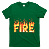 Fire Flame Fire And Ice Costume T-Shirt - Green