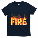 Fire Flame Fire And Ice Costume T-Shirt - Navy