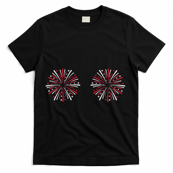 Funny Fourth Of July Fireworks T-Shirt - Black
