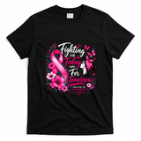 Fighting For Today Hope For Tommarow Breast Cancer T-Shirt - Black