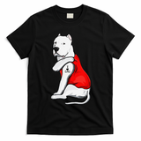 Funny Gifts Dogo Argentino Dog Tattoo I Love Fathers Day T-Shirt - Black