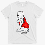 Funny Gifts Dogo Argentino Dog Tattoo I Love Fathers Day T-Shirt - White