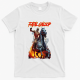 Fatal Gallop Diabolic Fear Black Horror Evil Monster Terror T-Shirt - White