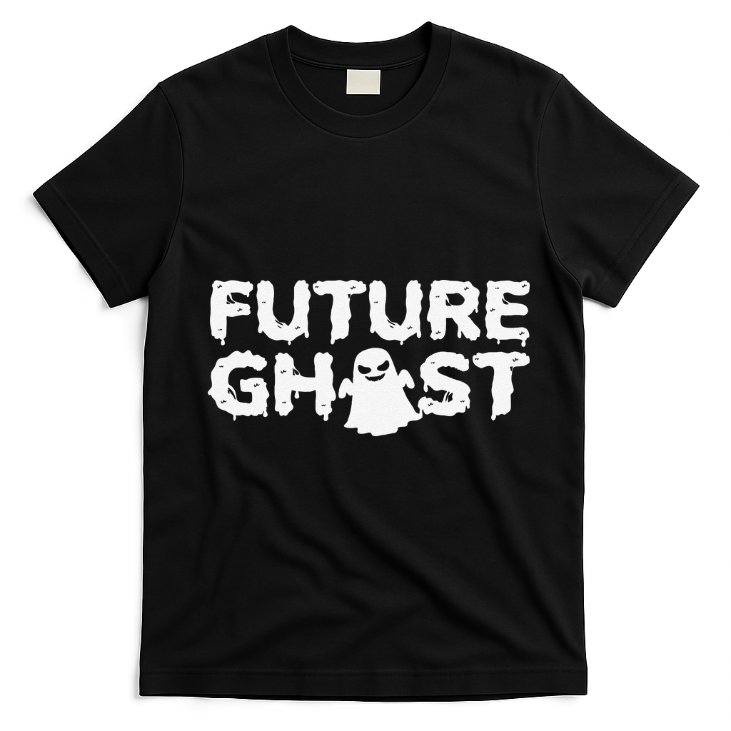 Future Ghost Funny Halloween Boo Spooky Trick Or Treat T-Shirt - Black