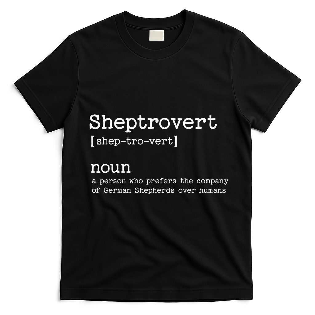 Funny German Shepherd Dog T-Shirt - Black