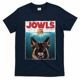 Funny German Shepherd Jowls Hamburger Gsg Dog Mom Dog Dad T-Shirt - Navy Blue