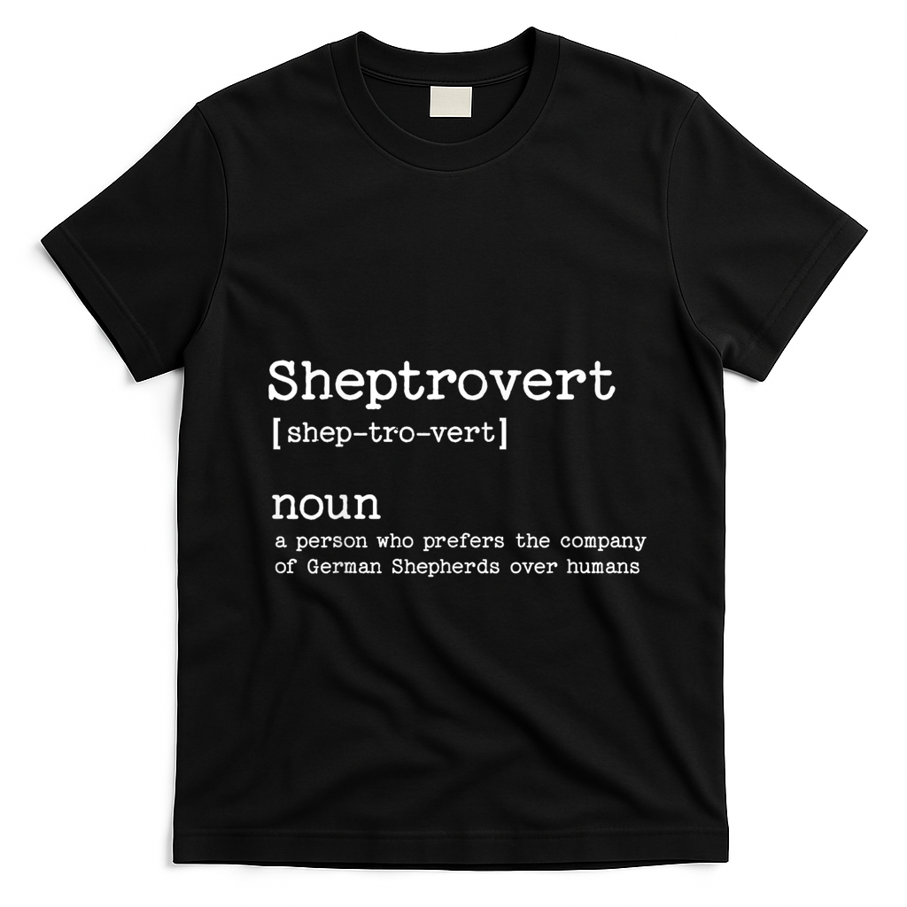 Funny German Shepherd Dog Playful Pet Lover T-Shirt - Black