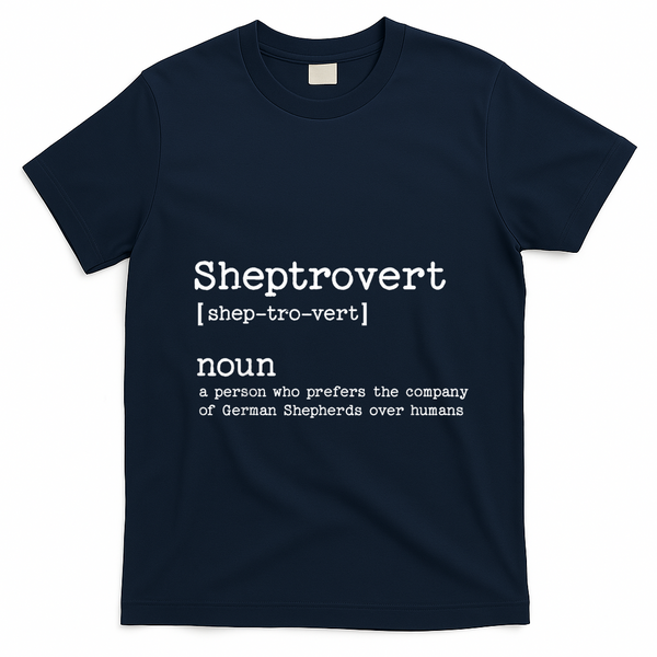 Funny German Shepherd Dog Playful Pet Lover T-Shirt - Navy Blue