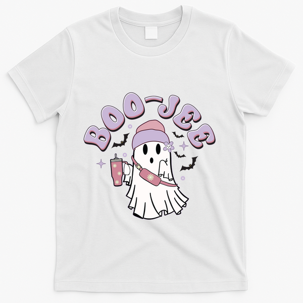 Funny Halloween Boo Jee Ghost T-Shirt - White