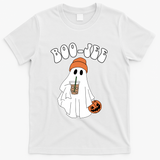 Funny Halloween Boo Jee Ghost Ing Coffee Cool Gift T-Shirt - White