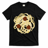 Funny Halloween Costume Food Spaghetti Meatballs Simple Safe T-Shirt - Black