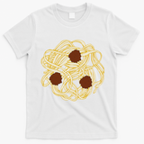 Funny Halloween Costume Food Spaghetti Meatballs Simple Safe T-Shirt - White