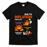 Funny Halloween Costume Thanksgiving Ugly Christmas T-Shirt - Black