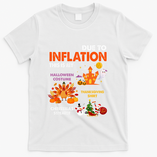 Funny Halloween Costume Thanksgiving Ugly Christmas T-Shirt - White