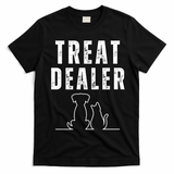 Funny Humor Dog Treat Dealer Dog Owner Dog Treats Dog Lover Pet Lover T-Shirt - Black