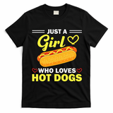 Funny Hot Dog Design Hot Dog Lovers T-Shirt - Black