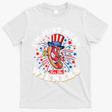 Funny Hot Dog I'm Just Here For The Wieners Sausage Lovers T-Shirt - White