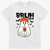 Funny Halloween Ghost Bruh I Mean Boo T-Shirt - White